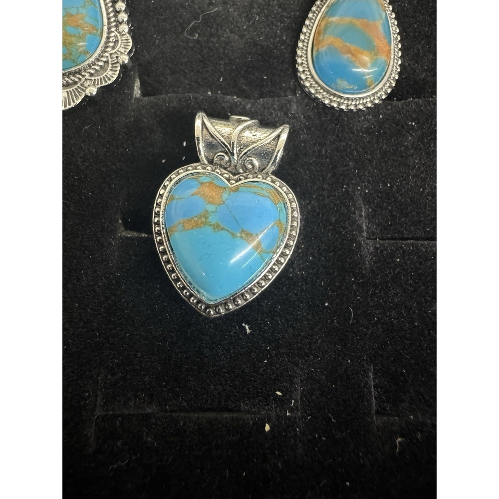 4 Wholesale Jewelry Pendants Fashion Costume Turquoise Mingle - Picture 2 of 6